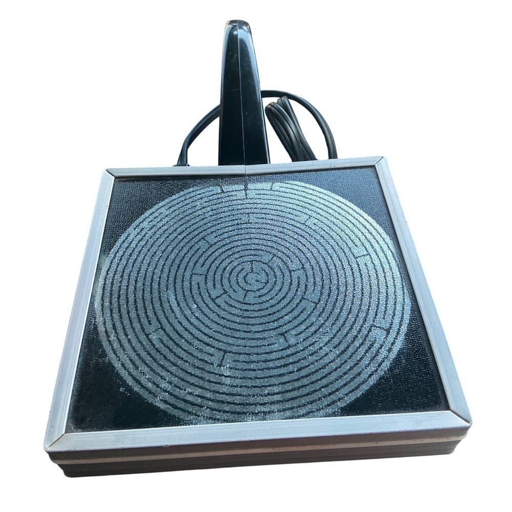 Vintage Pyrex Corning Glass Works Electric Warming Tray Model 5612-EW BlackGlass - Picture 4 of 5
